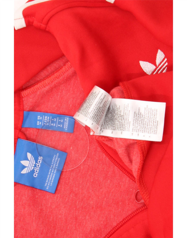 Adidas Hombre Chándal Top Chaqueta Mediano Rojo Poliéster