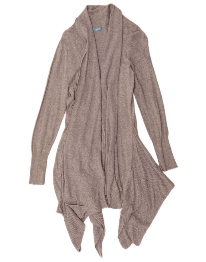 Marks & Spencer Suéter tipo cárdigan largo extragrande para mujer UK 6 XS Gris