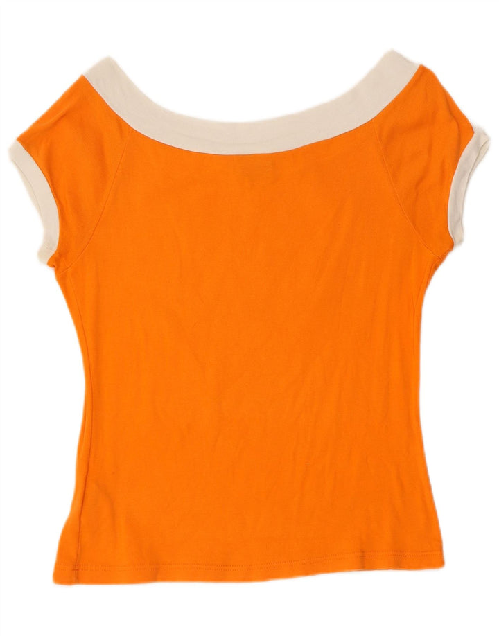 LEE Camiseta corta gráfica para mujer Top UK 12 Algodón naranja mediano