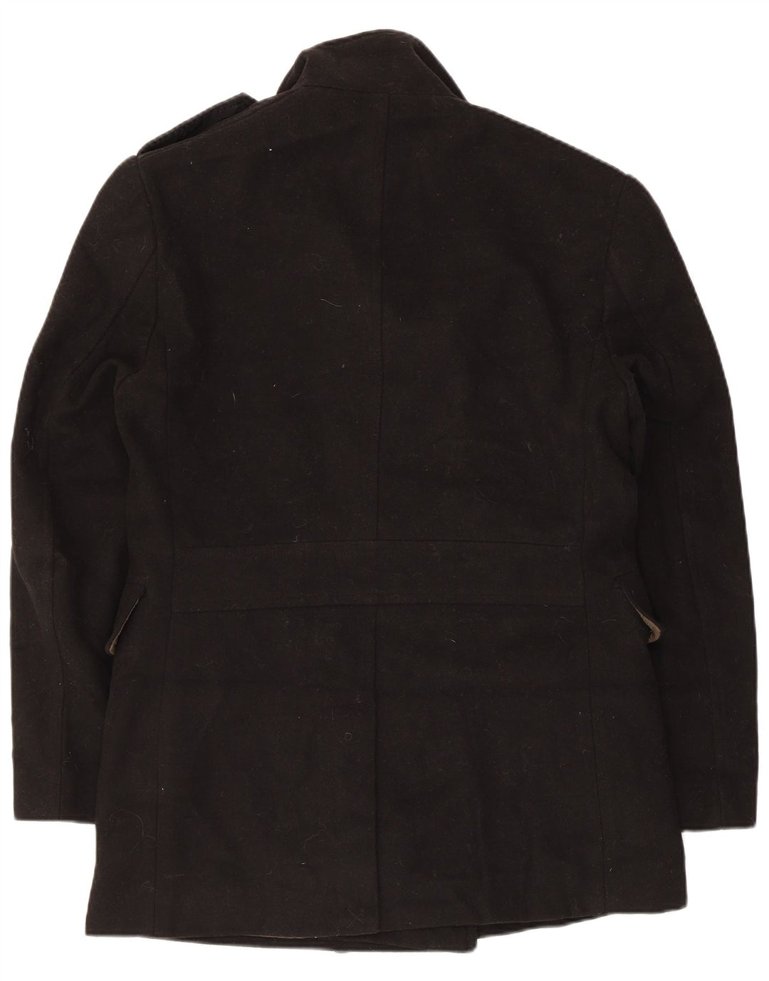 Marks & Spencer Abrigo cruzado para hombre UK 36 Small Poliéster negro
