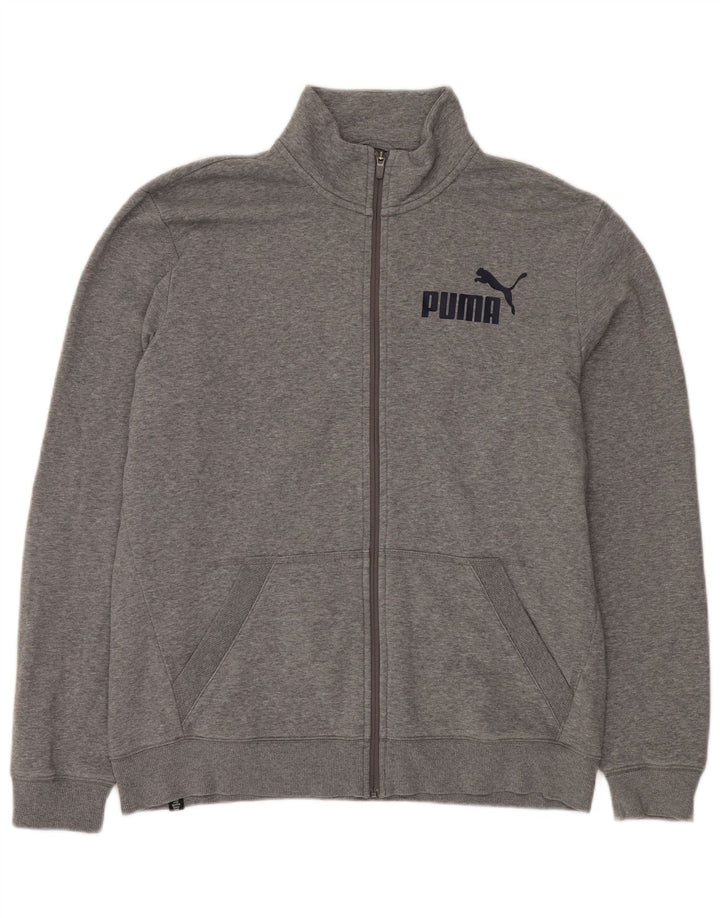 Puma Hombre Gráfico Chándal Top Chaqueta XL Gris Algodón