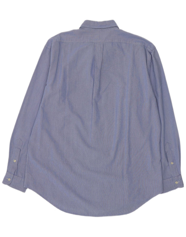 Polo Ralph Lauren Camisa Yarmouth para hombre Talla 16 Algodón azul grande