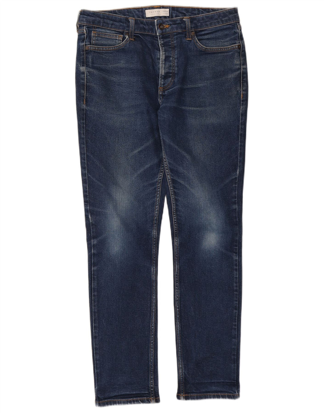 TOPSHOP Vaqueros ajustados para hombre W34 L30 Algodón azul