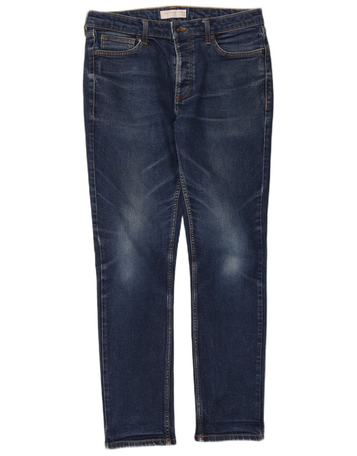 TOPSHOP Vaqueros ajustados para hombre W34 L30 Algodón azul