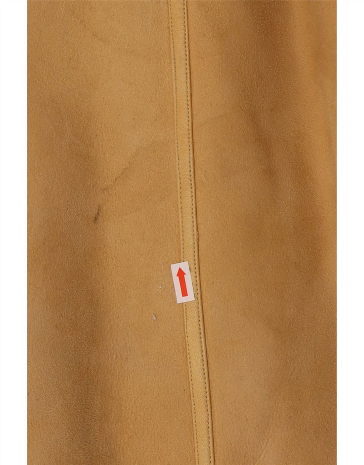 Vintage mujer shearling abrigo IT 46 grande beige shearling