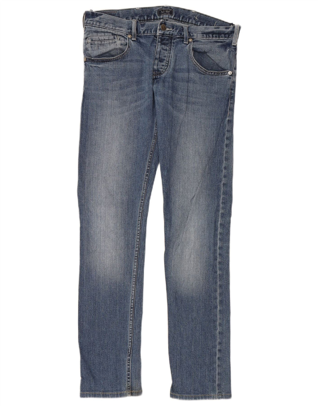 ARMANI Vaqueros Slim Hombre W31 L33 Algodón Azul