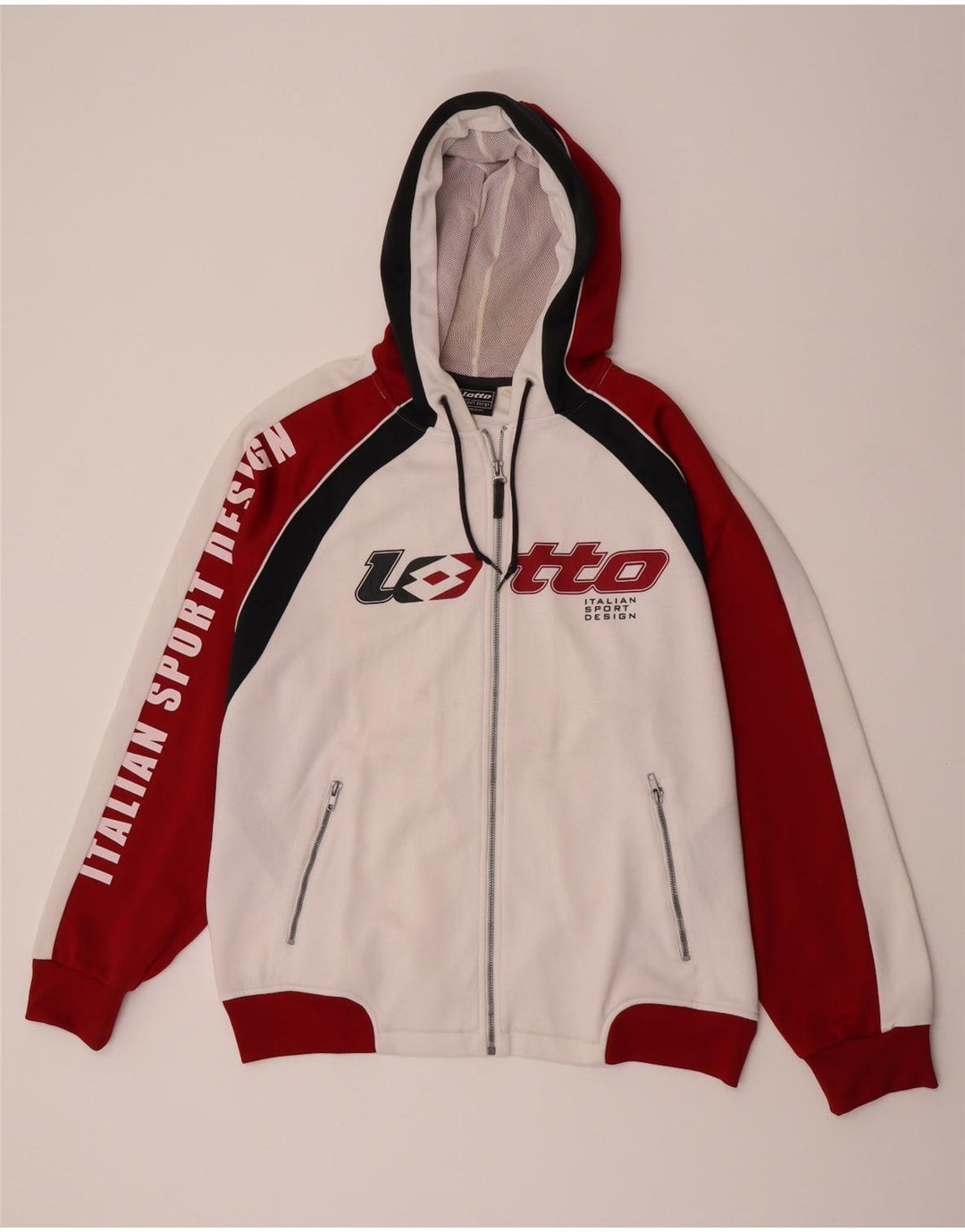 Lotto Chándal completo con gráfico para hombre 2XL Poliéster con bloques de color blanco