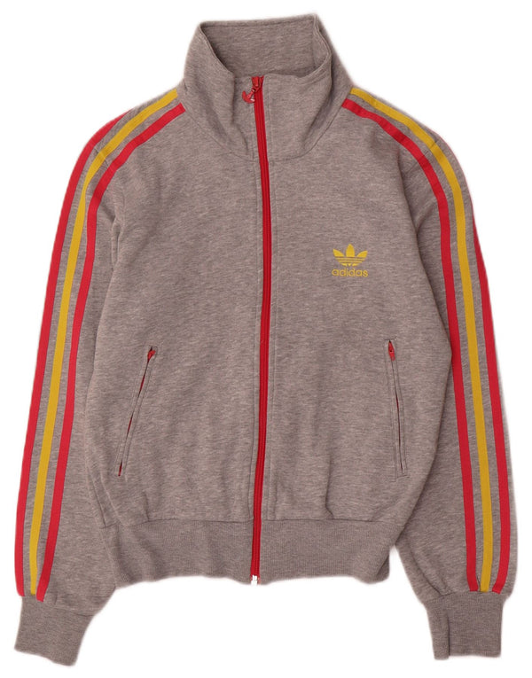 Adidas - Chaqueta de chándal de gran tamaño para mujer, talla S, color gris