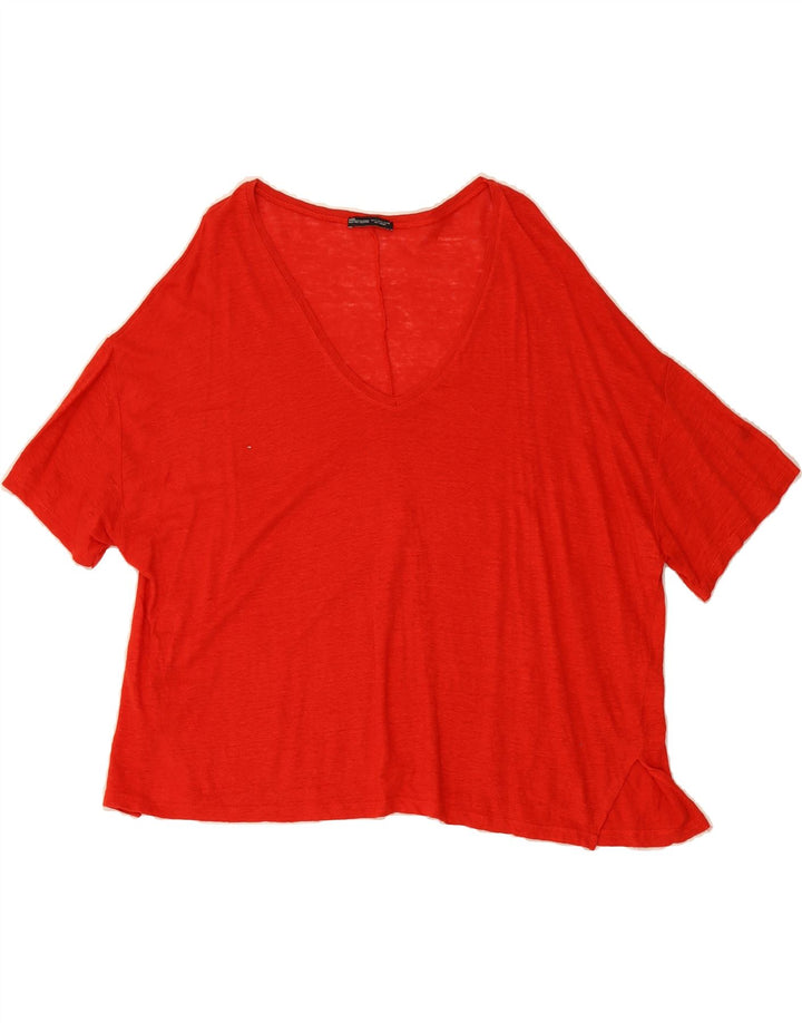 ZARA Womens Oversized T-Shirt Top UK 16 Large Red Vintage Zara and Second-Hand Zara from Messina Hembry 