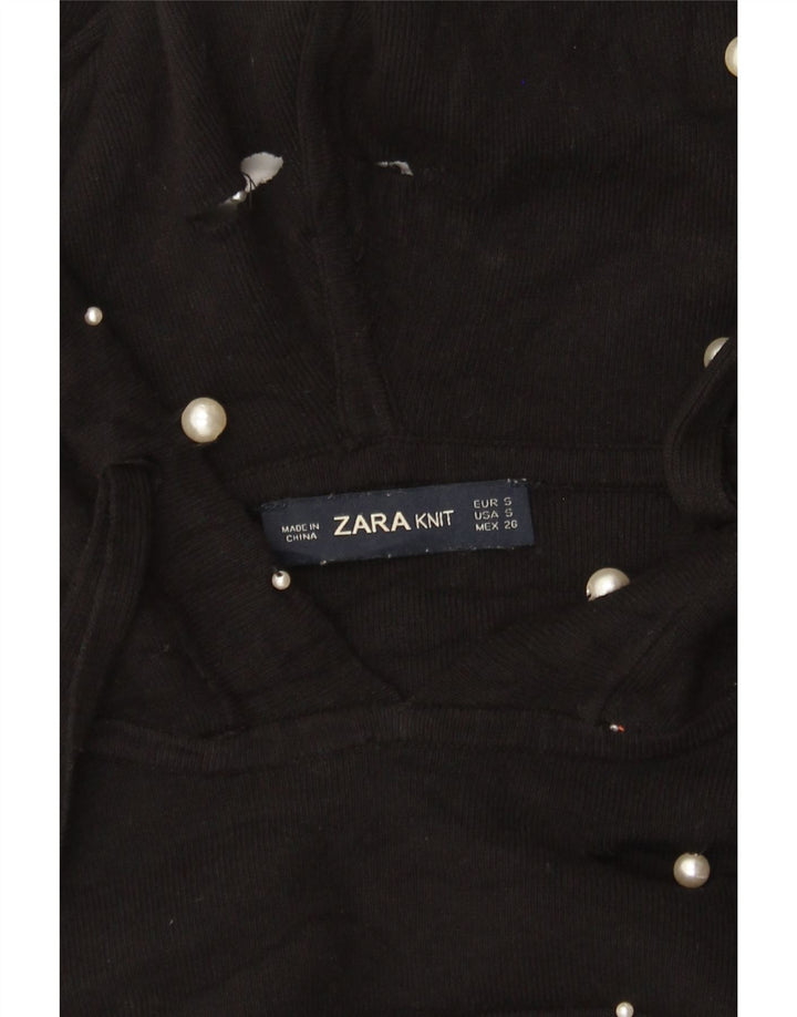 Zara - Jersey extragrande con capucha para mujer, talla S, color negro