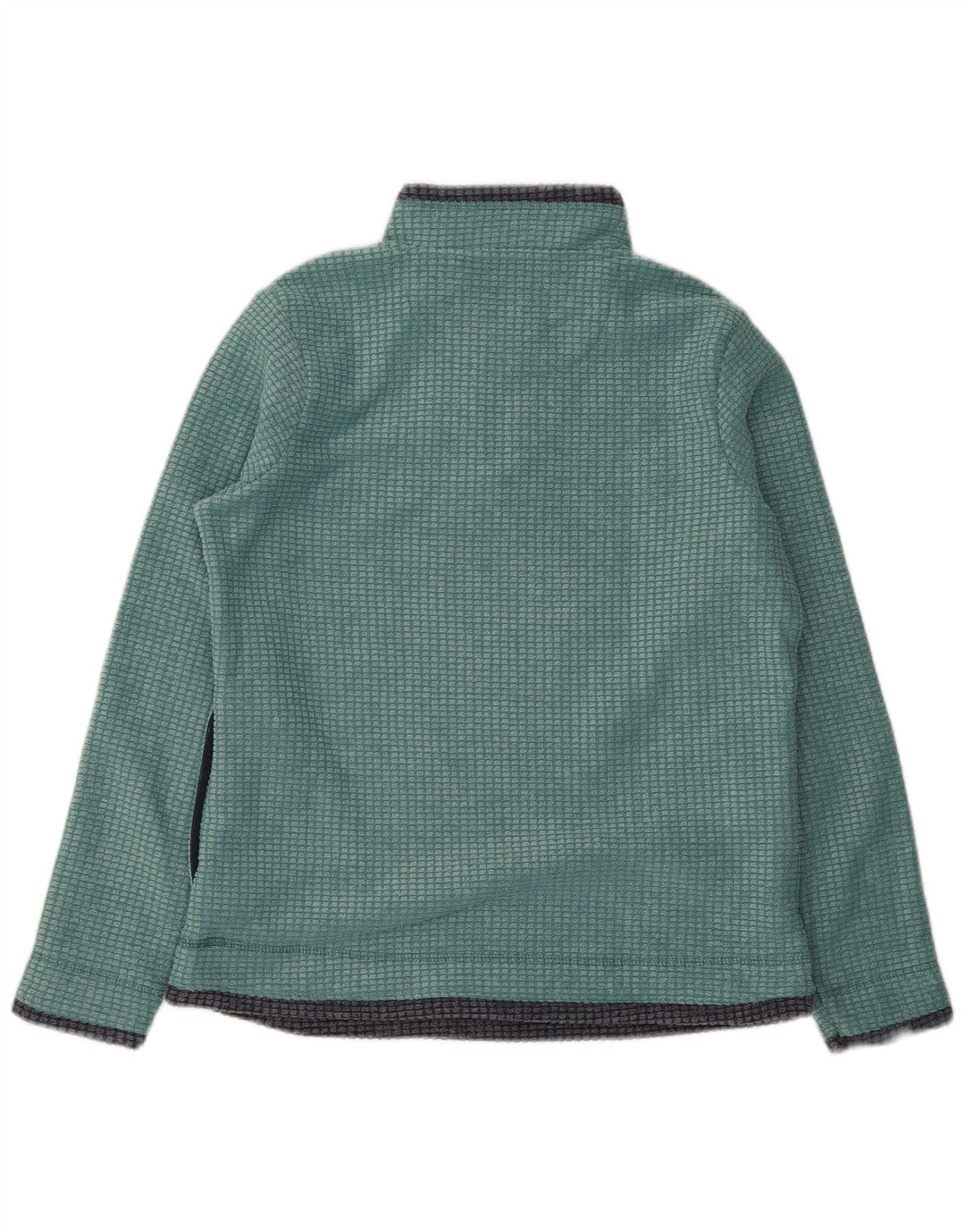 Weird Fish Jersey de forro polar con cuello y cremallera para mujer UK 40 Poliéster verde medio