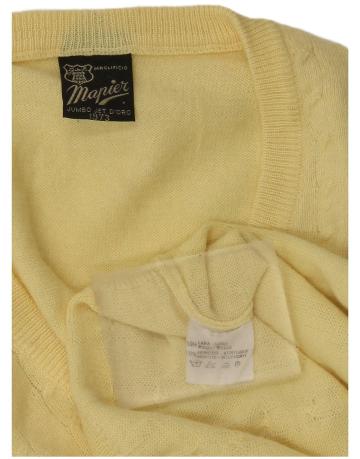 Mapier Jersey Con Cuello En V De Lana Amarillo Medio Hombre