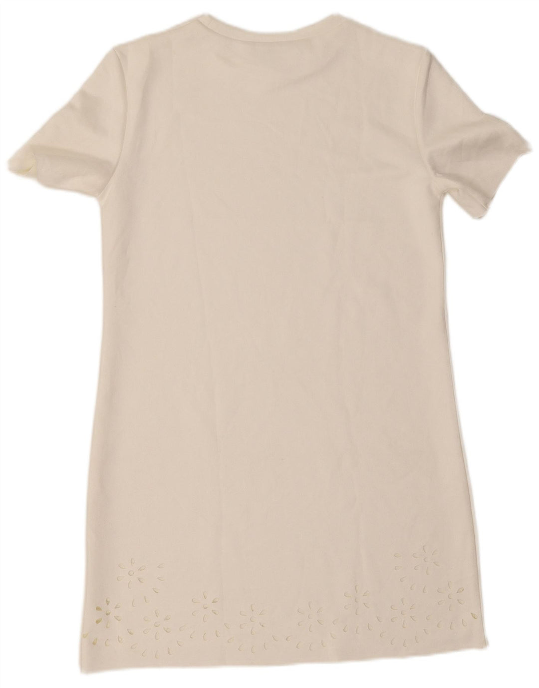 ZARA Vestido recto para mujer UK 10 Small Blanco Floral