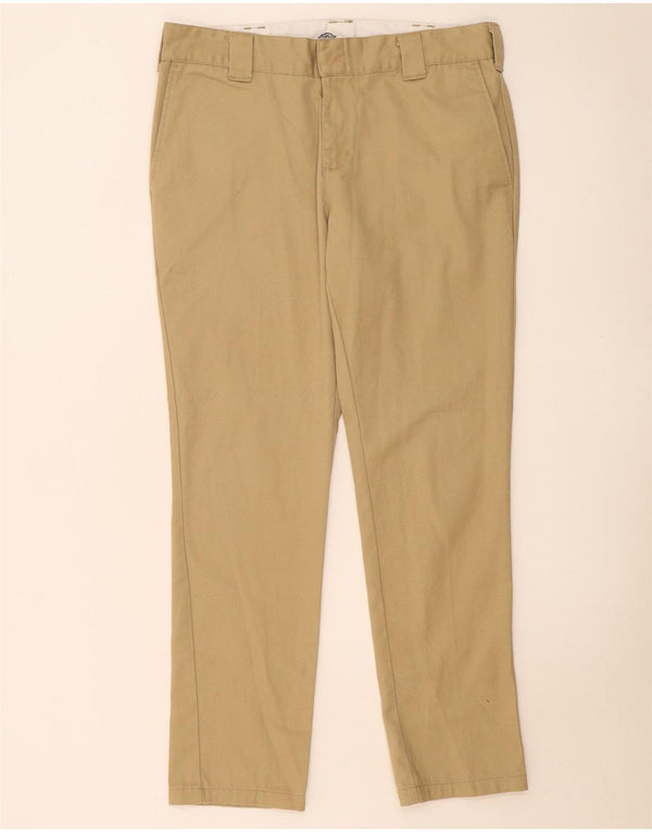 Dickies Pantalón chino slim fit para hombre W34 L32 Poliéster caqui