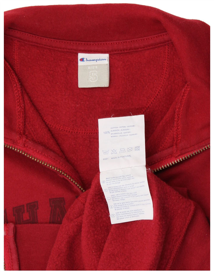 CHAMPION Chaqueta superior de chándal con gráfico corto para mujer UK 10 Small Borgoña