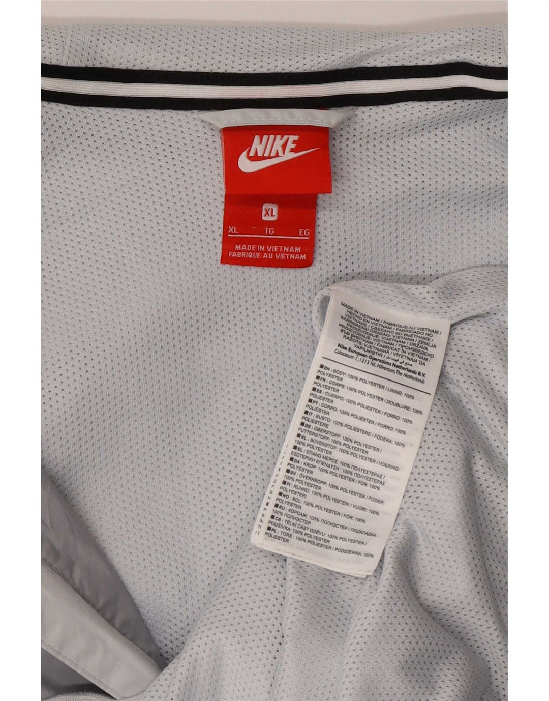 Nike Chaqueta de chándal con capucha para hombre XL Gris Colorblock Poliéster