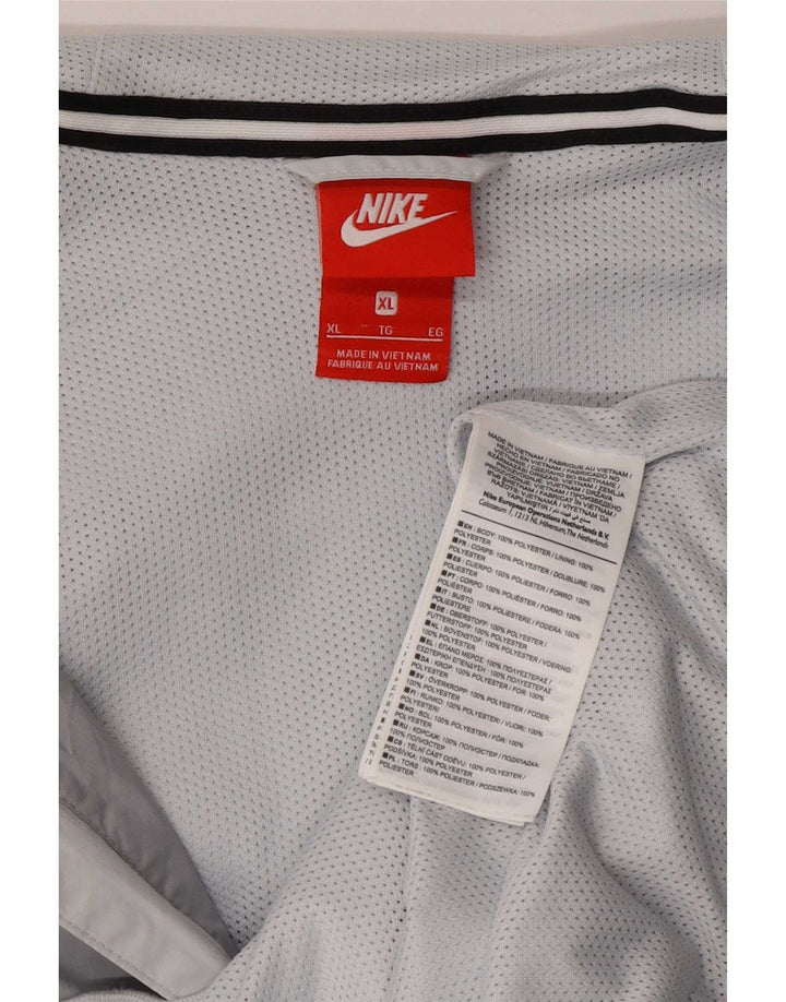 Nike Chaqueta de chándal con capucha para hombre XL Gris Colorblock Poliéster