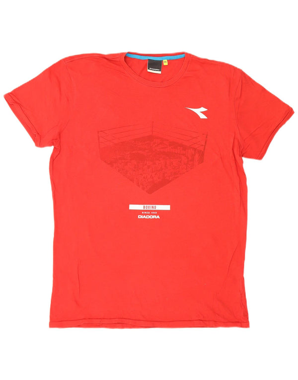Diadora Camiseta gráfica para hombre Top 2XL Rojo