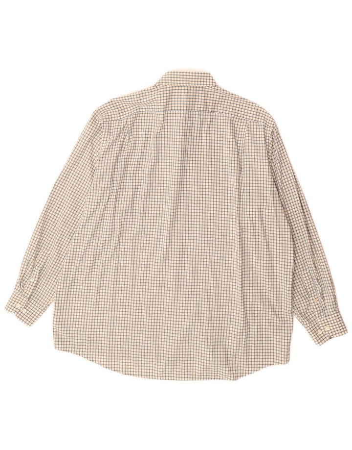 Camisa Lacoste Hombre Talla 44 XL Algodón Vichy Blanco