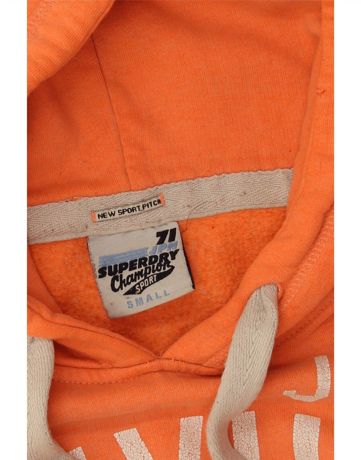 Superdry Jersey con capucha gráfica para mujer UK 10 Small Naranja Poliéster