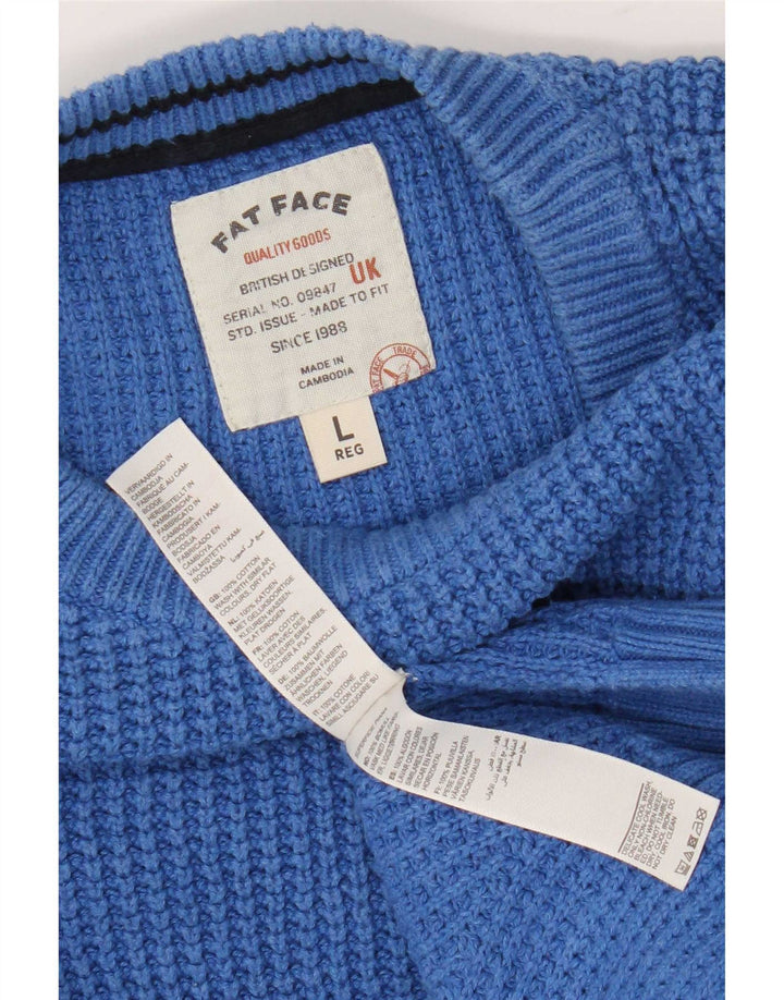 Jersey de corte estándar con cuello redondo para hombre de Fat Face Algodón azul grande