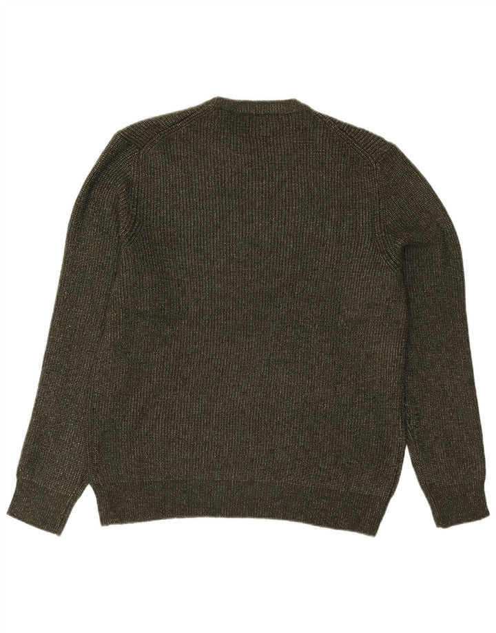 Marks & Spencer - Jersey de cuello redondo para hombre, talla grande, color caqui, poliamida
