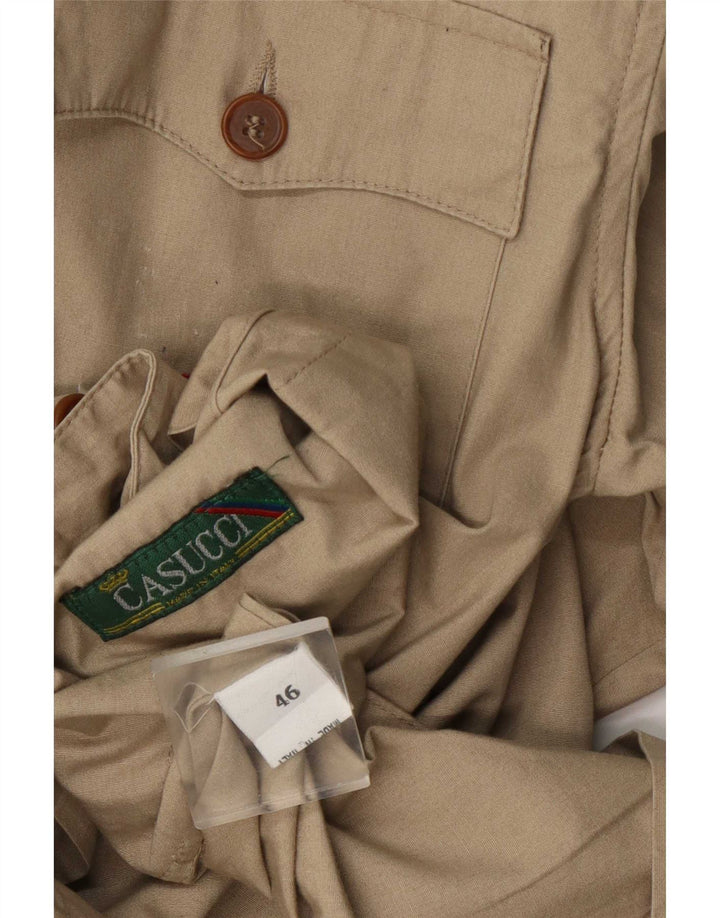 Casucci Chaqueta militar para hombre IT 46 Small Beige Algodón