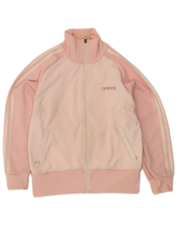 Adidas Mujer Chándal Top Chaqueta UK 10 Pequeño Rosa Colorblock Poliéster