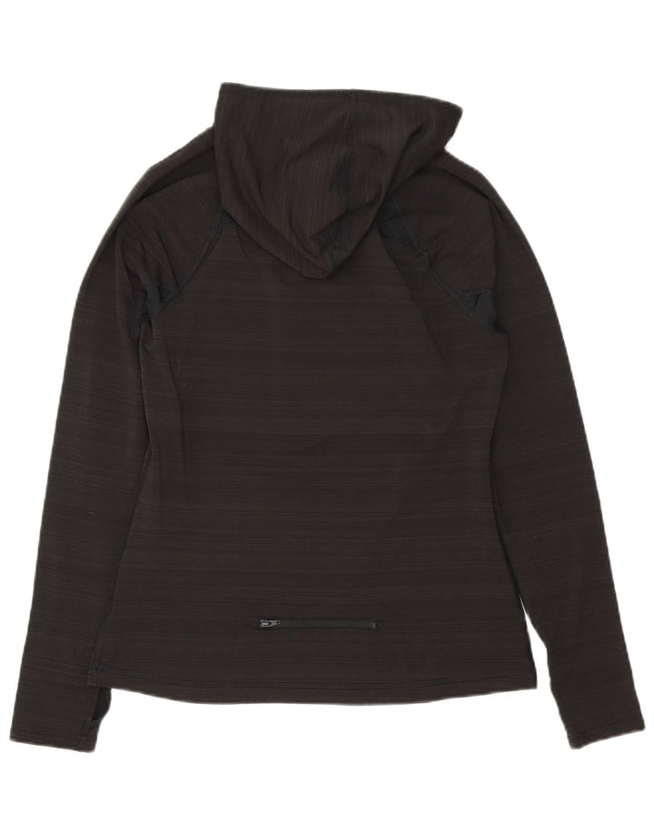 Fila Top con capucha para mujer, manga larga, Reino Unido 40, poliéster a rayas negras medianas