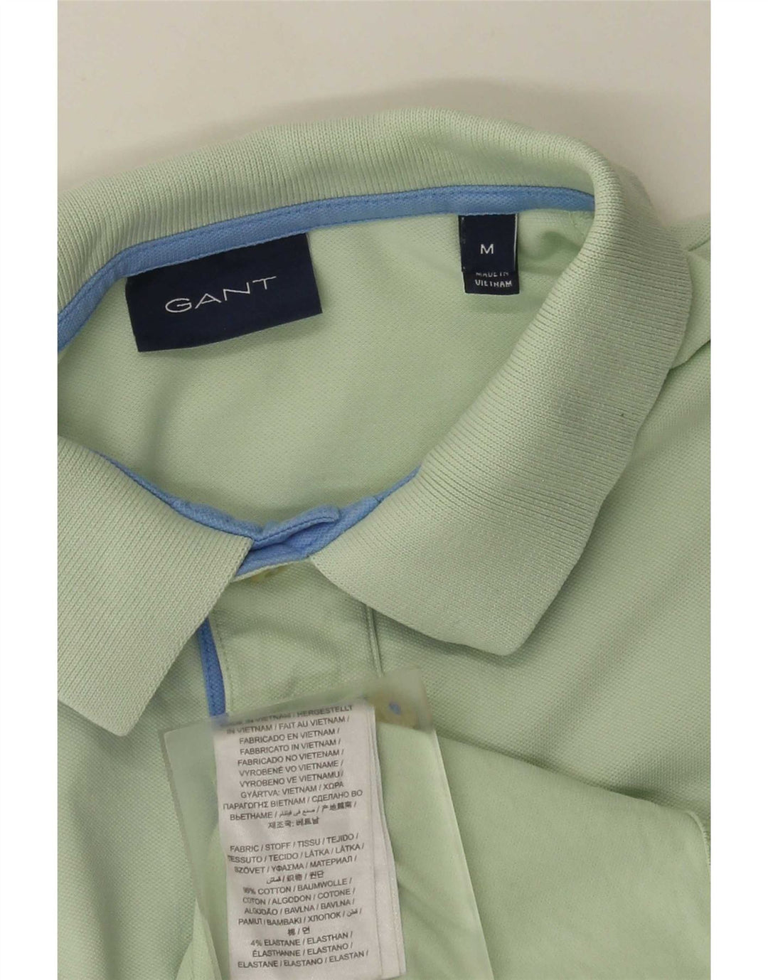 Gant Polo Hombre Verde Medio Algodón