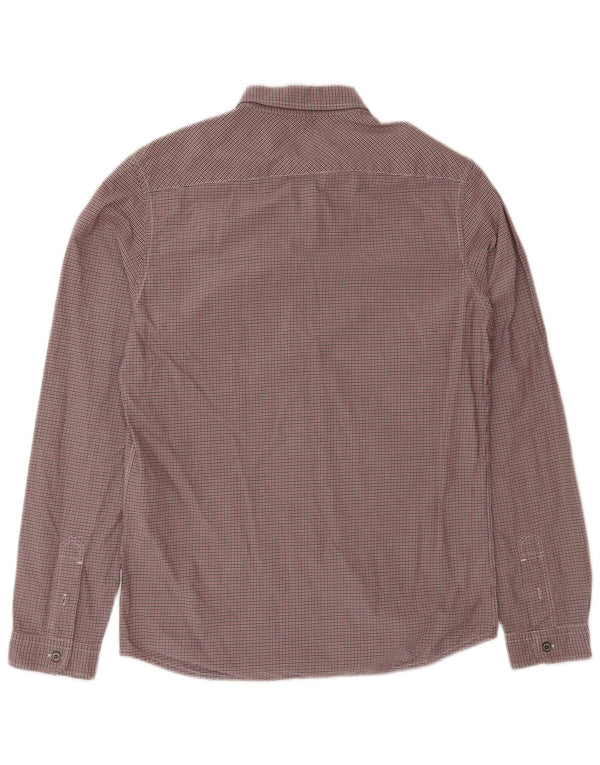 Paul Smith Camisa de corte entallado para hombre de algodón a cuadros rojos pequeños