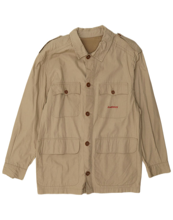 Casucci Chaqueta militar para hombre IT 46 Small Beige Algodón