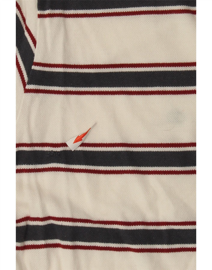 Champion Polo De Ajuste Fácil Para Hombre Grande Blanco A Rayas