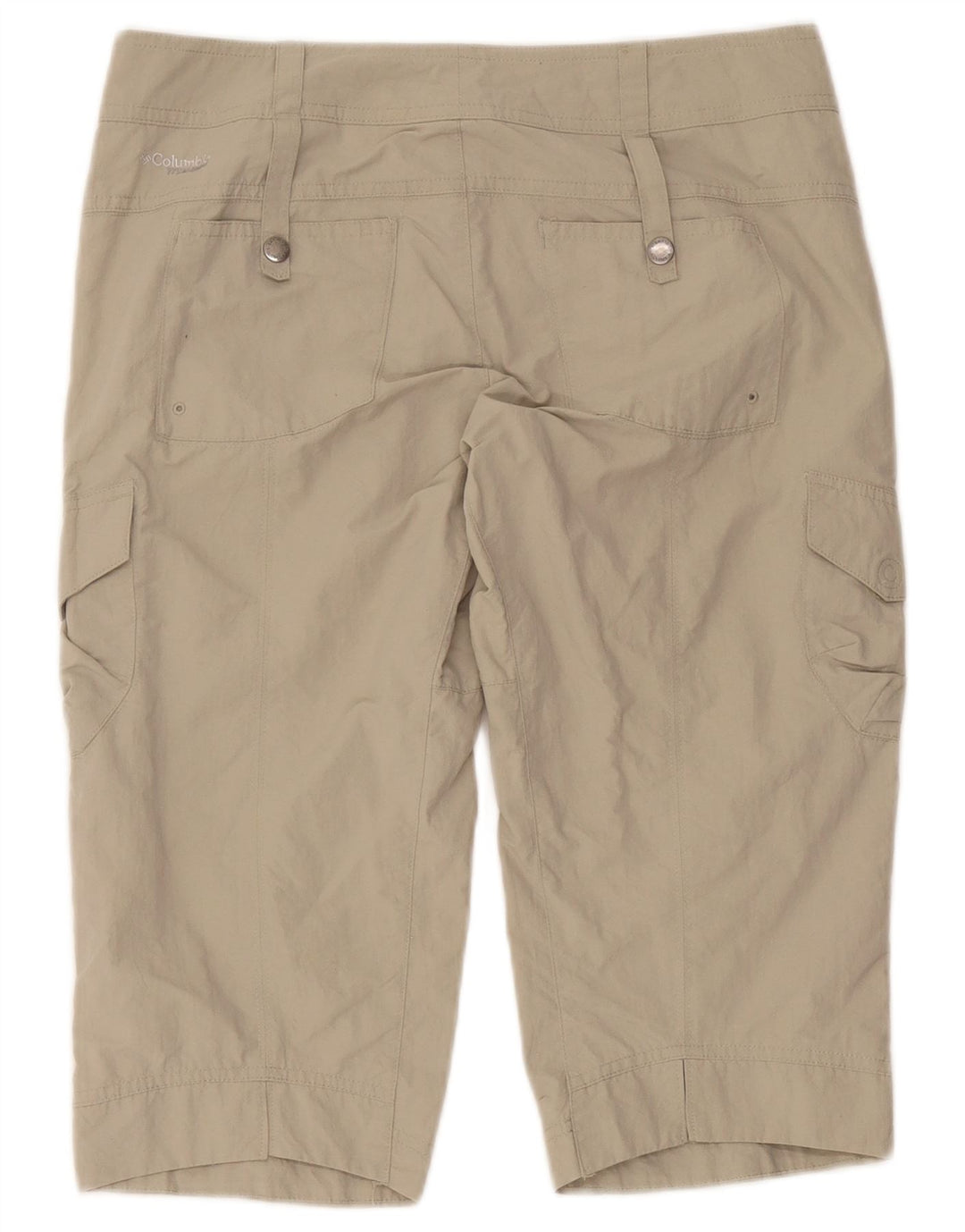 Columbia Pantalones cortos cargo de titanio para mujer US 4 Small W32 Beige Nylon