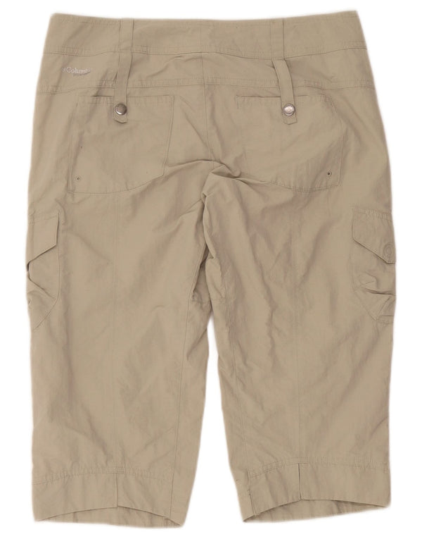 Columbia Pantalones cortos cargo de titanio para mujer US 4 Small W32 Beige Nylon
