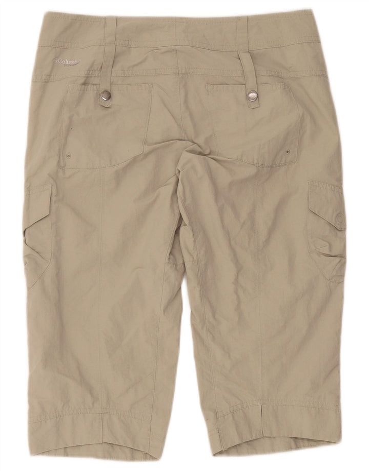 Columbia Pantalones cortos cargo de titanio para mujer US 4 Small W32 Beige Nylon