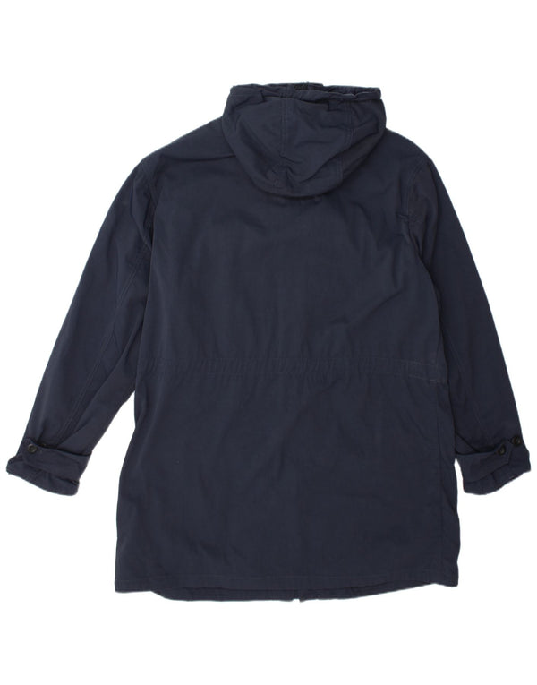 Tommy Hilfiger Chaqueta impermeable con capucha para hombre UK 38 Medium Azul marino Poliamida