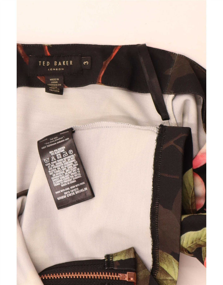 Top con hombros descubiertos para mujer de Ted Baker Talla 3 Poliéster floral negro mediano