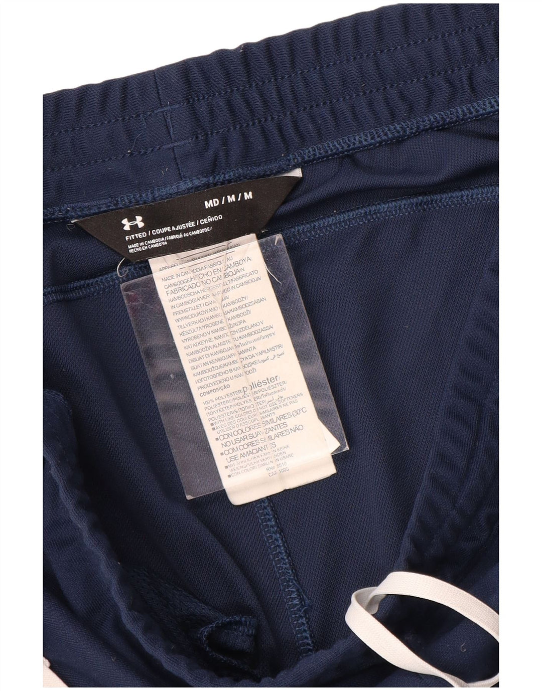 Under Armour Hombre Pantalones de chándal ajustados color block en azul marino mediano