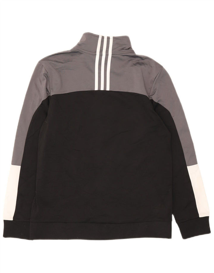 Adidas - Chaqueta de chándal para niño (12-13 años), color negro