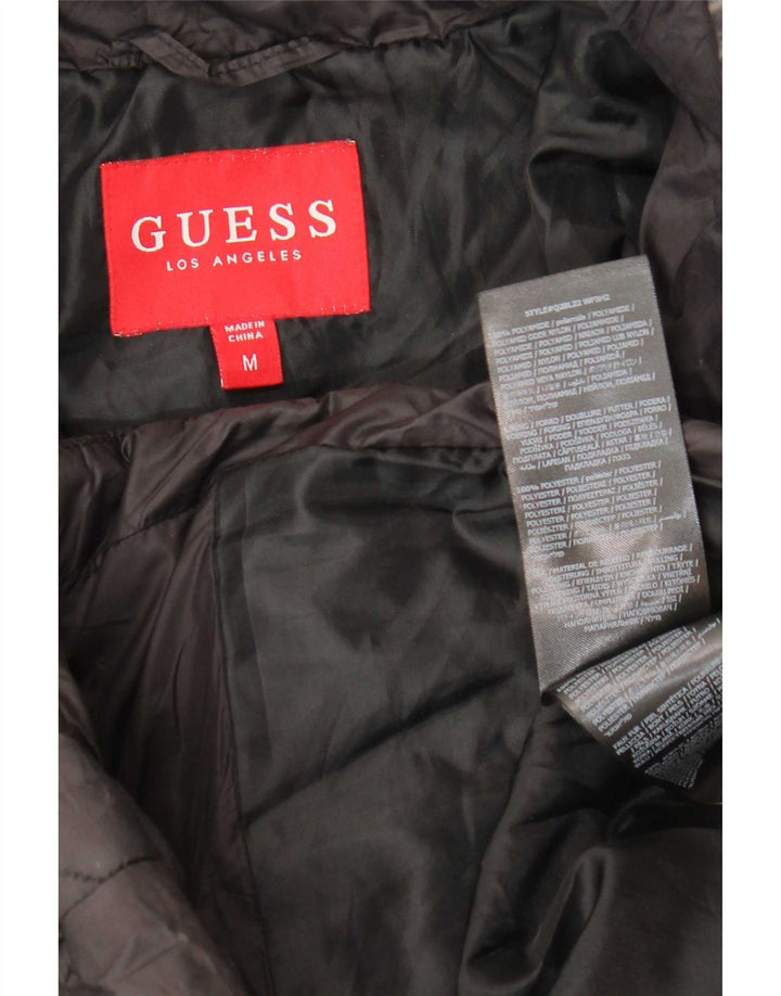Guess Chaqueta acolchada para mujer UK 12 Mediana Poliamida negra