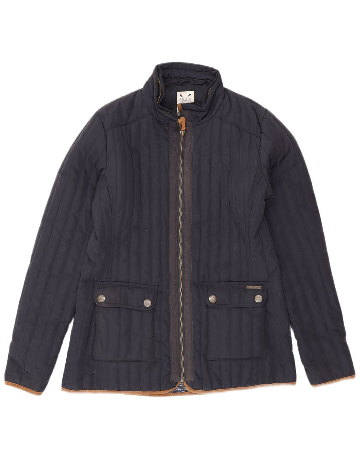 Crew Clothing Chaqueta acolchada para mujer UK 10 Small Poliéster azul marino