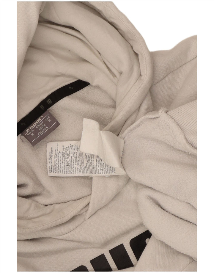Puma Hombre Sudadera Con Capucha Gráfica Jersey De Algodón Blanco Mediano