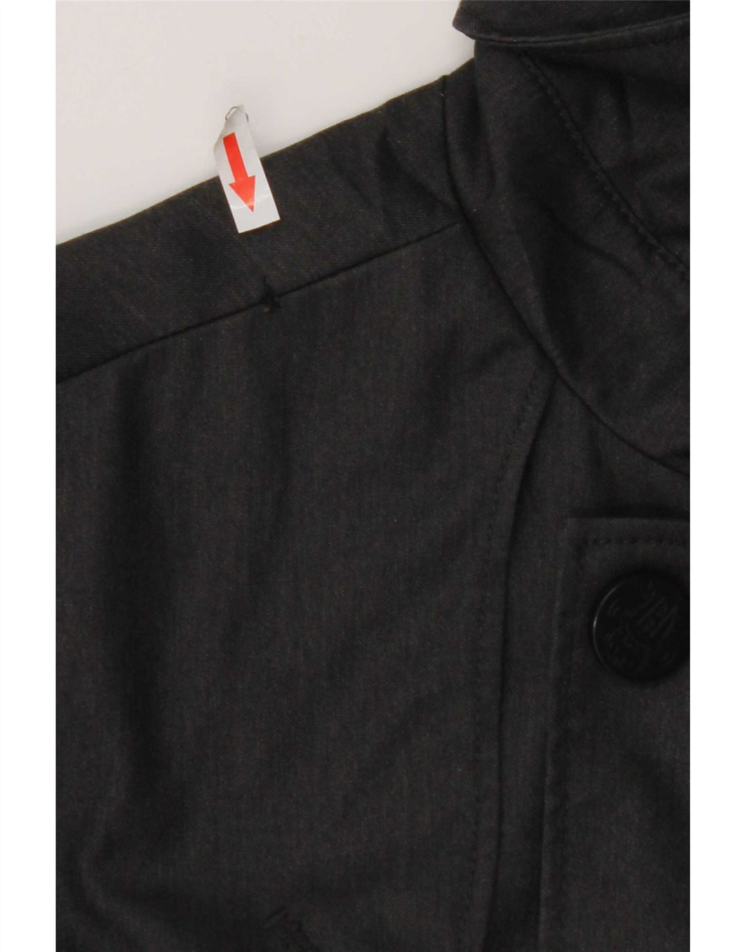 Zara Hombre Chaqueta Bomber De Doble Botonadura UK 38 Poliéster Gris Medio