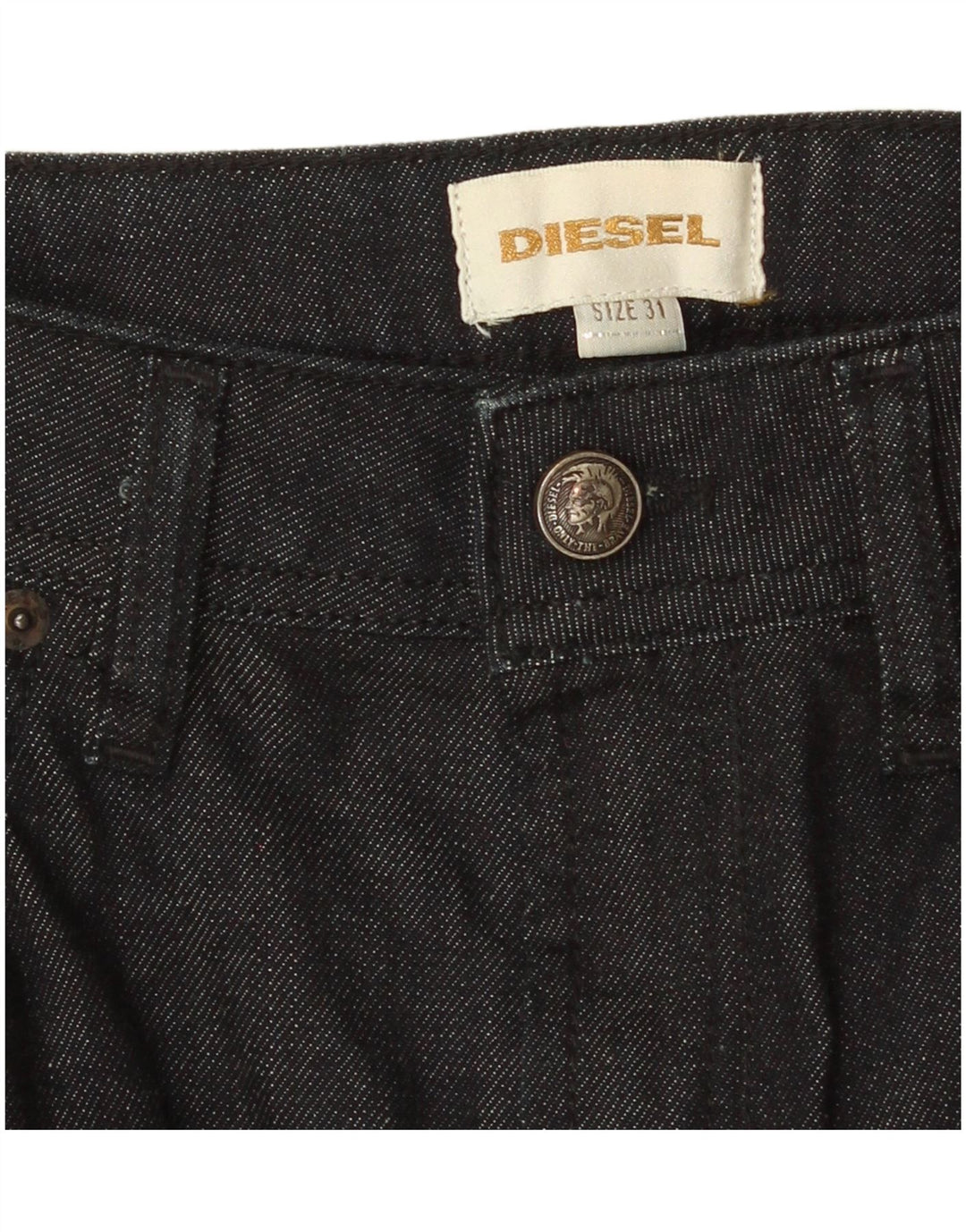 Diesel Mujer Falda Vaquera W31 Grande Algodón Negro