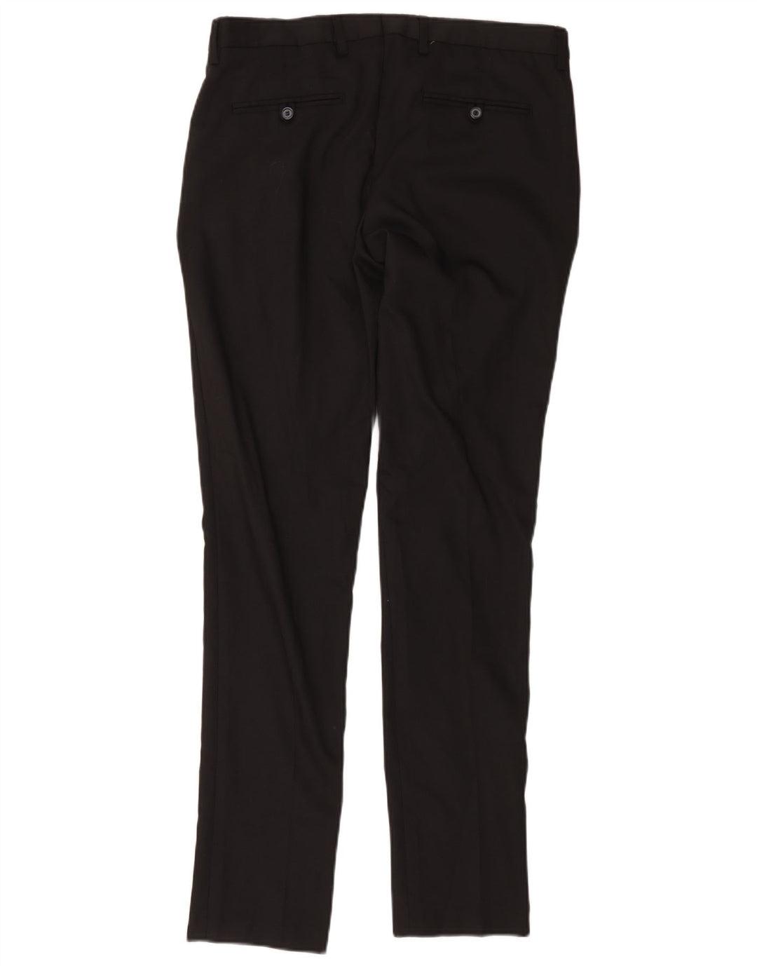 Zara Mens Slim Chino Pantalones EU 42 Large W32 L33 Poliéster Negro