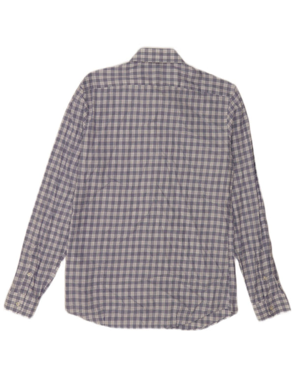 Camisa Reiss Hombre Slim Fit De Algodón A Cuadros Azul Medio