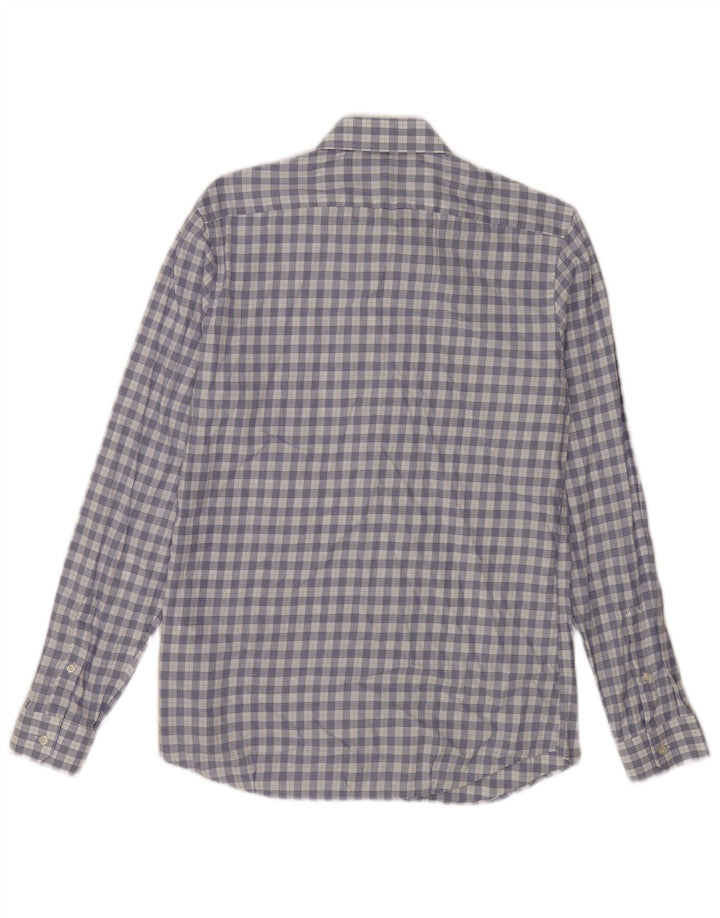 Camisa Reiss Hombre Slim Fit De Algodón A Cuadros Azul Medio