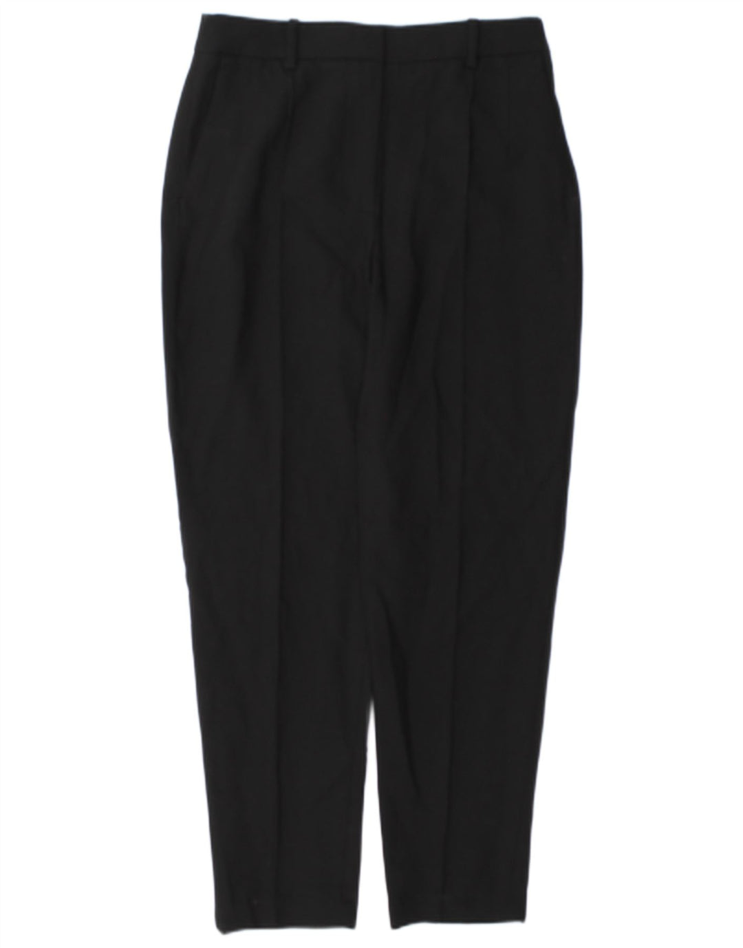 Zara Mujer Pantalón Chino Tapered Pegged Mediano W28 L27 Poliéster Negro