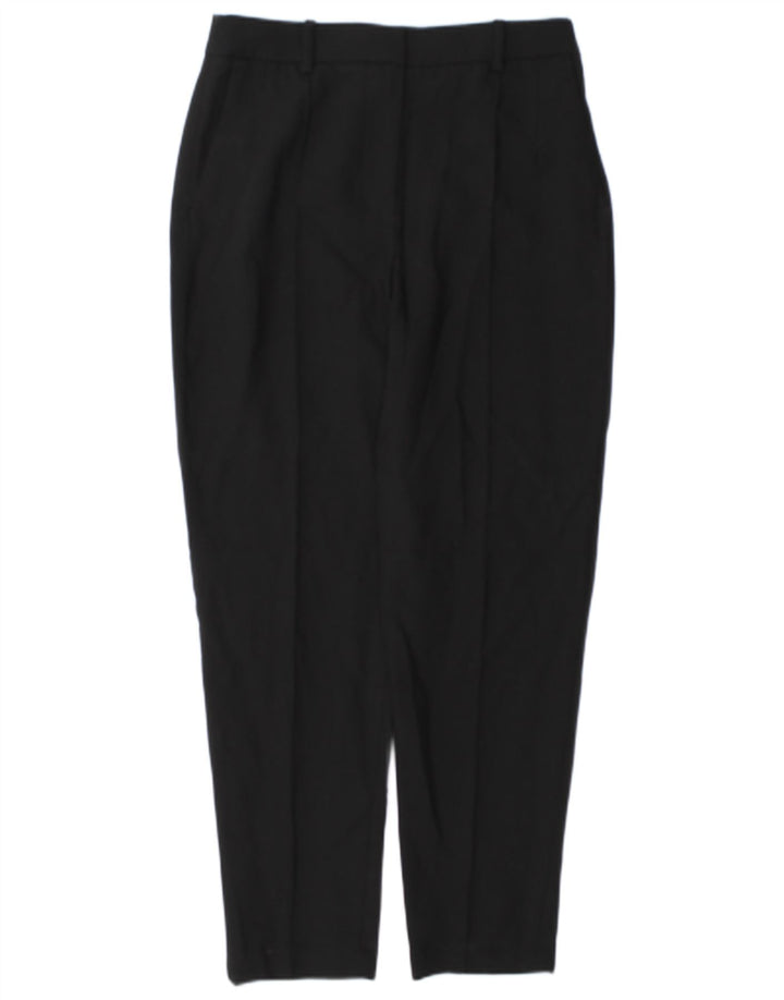 Zara Mujer Pantalón Chino Tapered Pegged Mediano W28 L27 Poliéster Negro